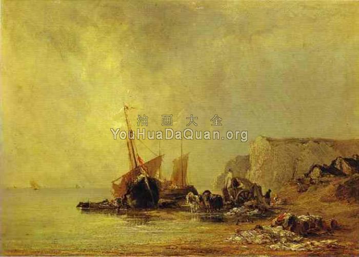 Boats by the Shores of Normandy - 理查德·帕克斯·伯宁顿